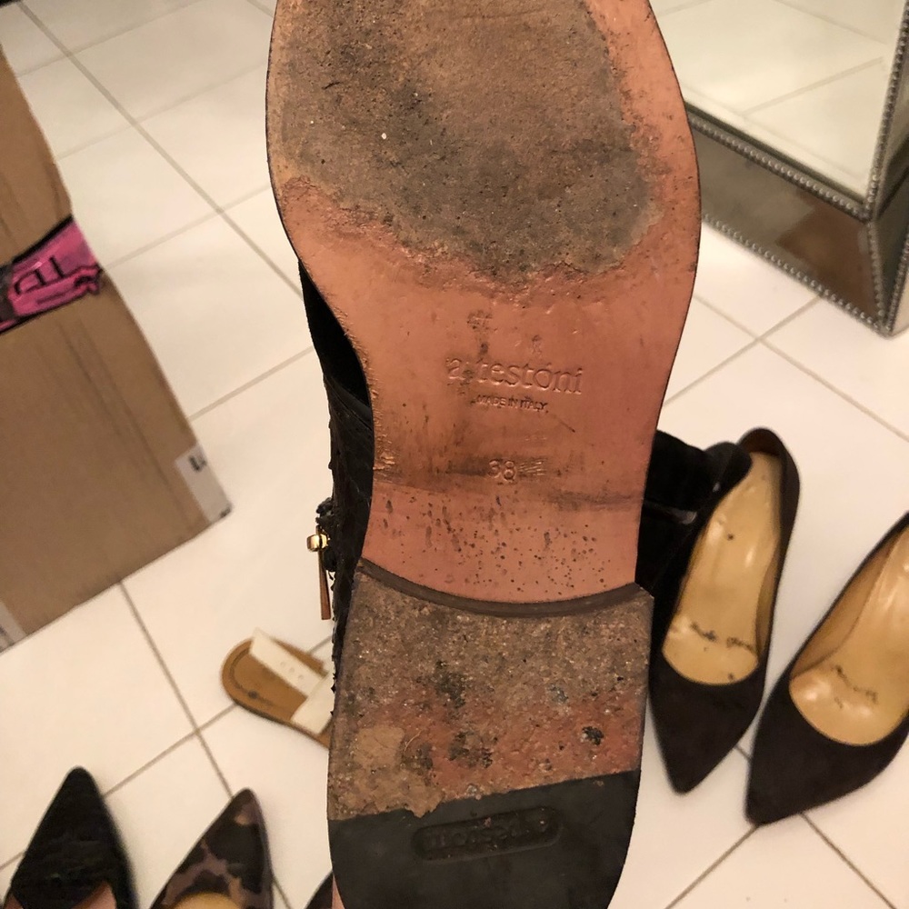 A.Testoni Python And Suede Boots - image 5